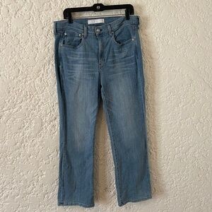 AYR The Pop Denim Jeans Women’s 34 Straight Leg Light Blue High Rise 27" Inseam